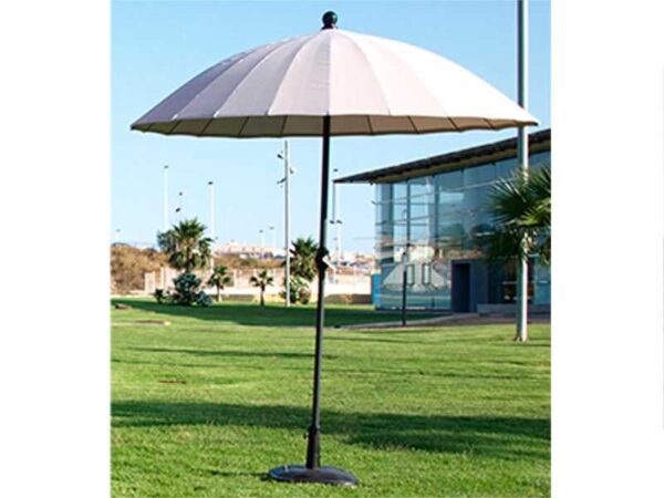 PARASOL ALUM. 2,4M BEIG C/MANIVELA 10/09 24VARILLAS