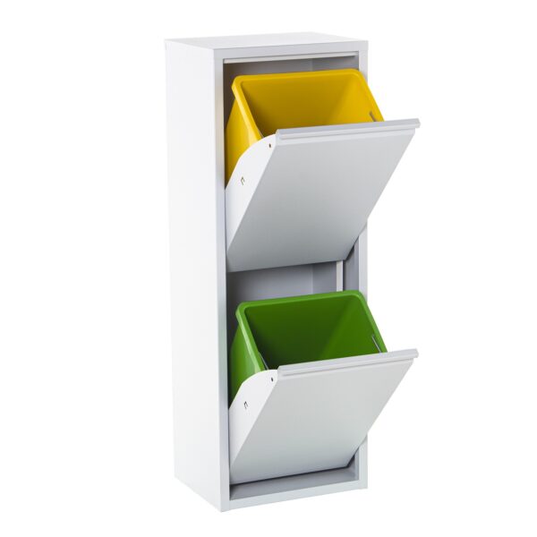 PAPELERA RECICLAJE 2 CUBOS METROSTRO